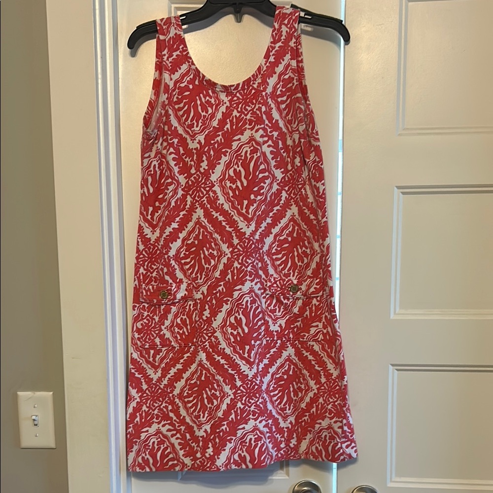 Lilly Pulitzer Pink and White Sleeveless Dress